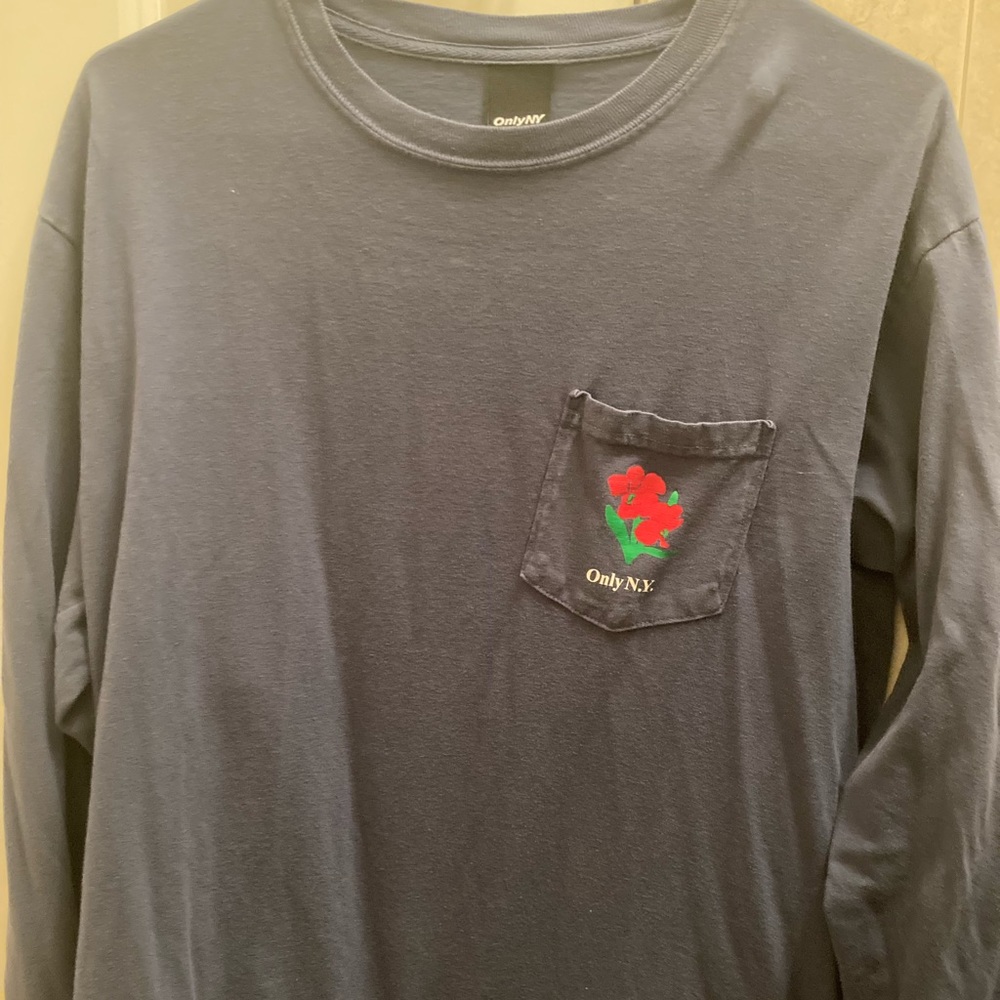 Men’s Orchid L/S Pocket Tee - Medium - Faded Blue